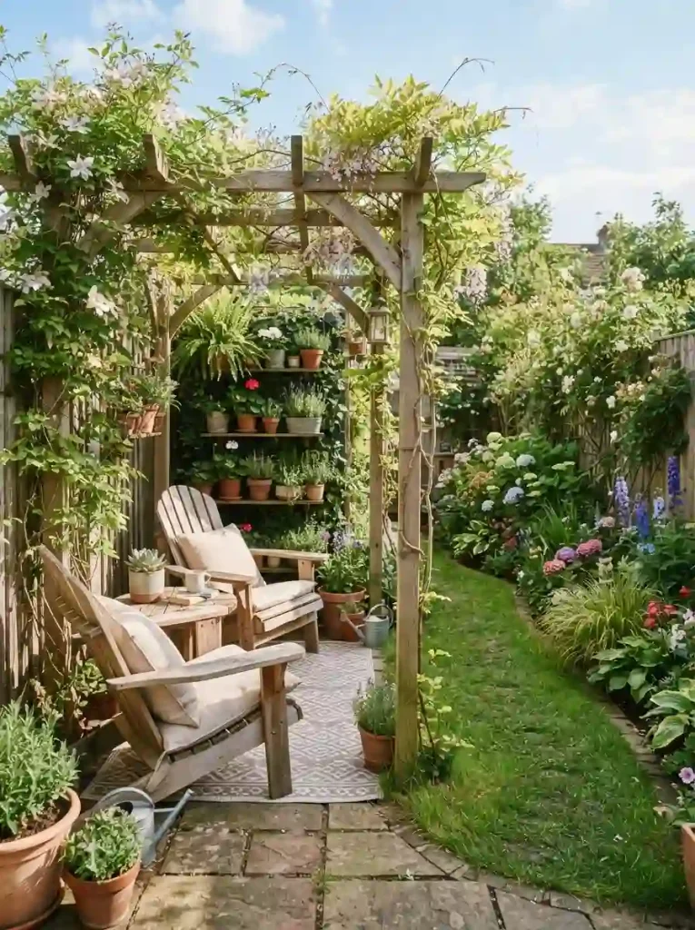 18. Use a small pergola or simple shade structure