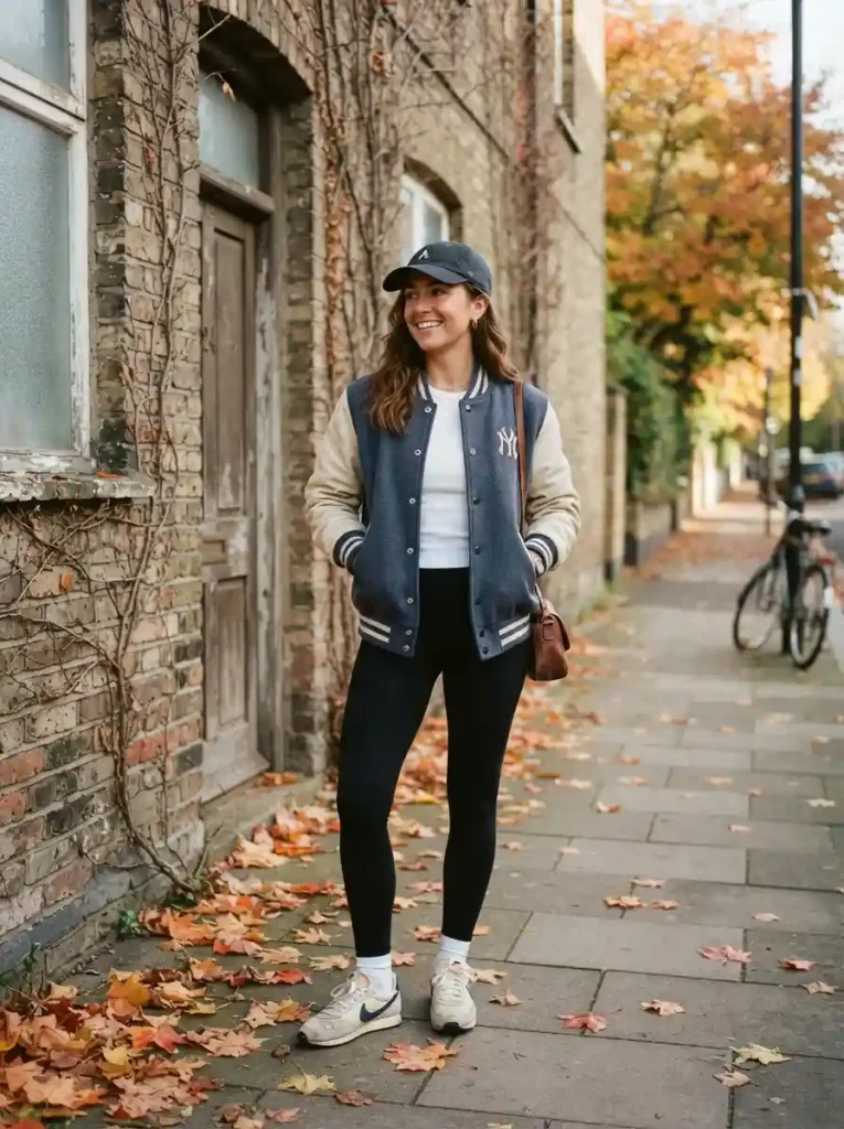 18. Varsity Jacket with Leggings