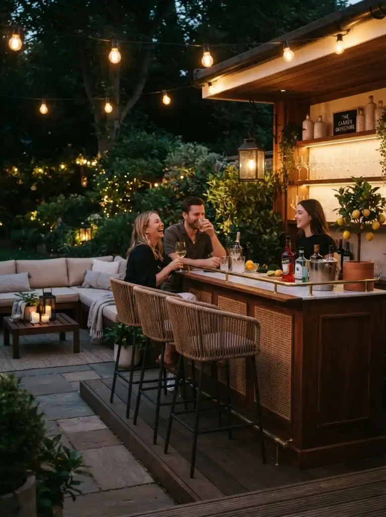 19. Backyard bar beside the lounge
