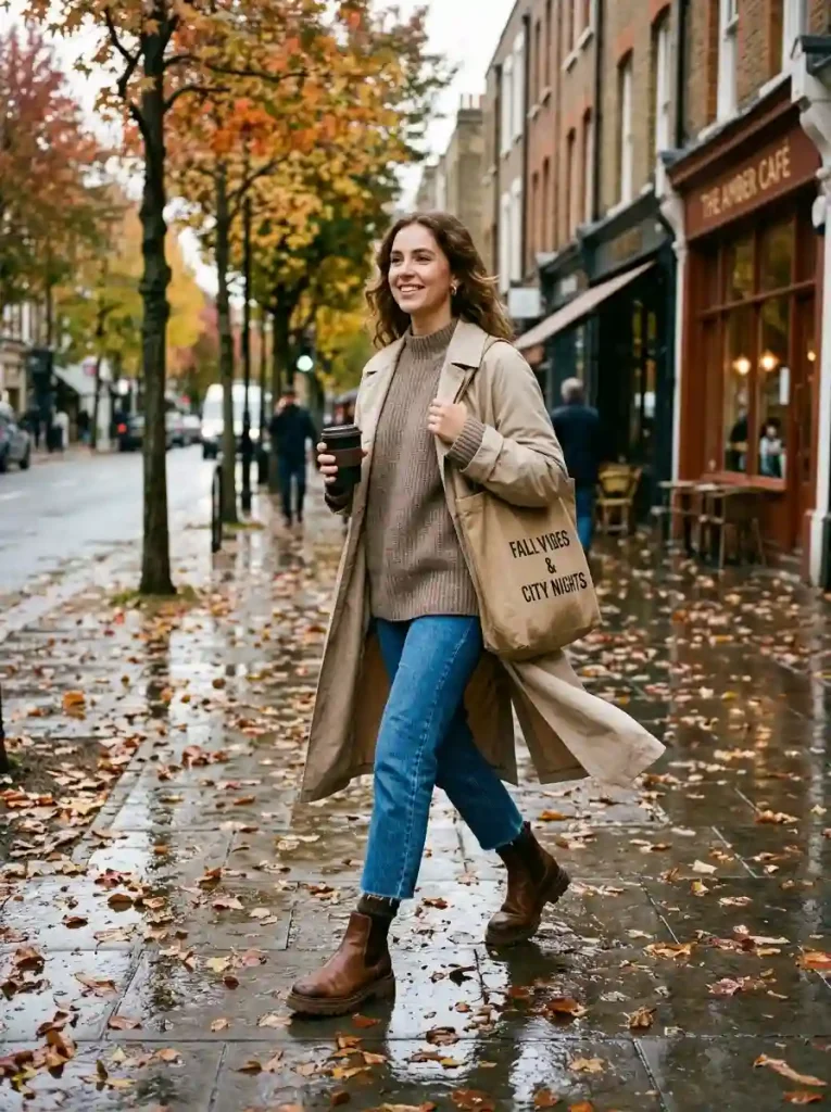 19. Cropped Straight Jeans with Lug-Sole Boots