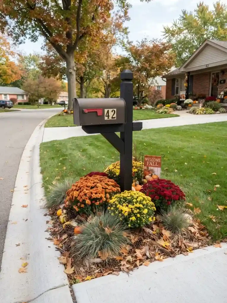 19. Decorate the Mailbox Area With Seasonal Plants