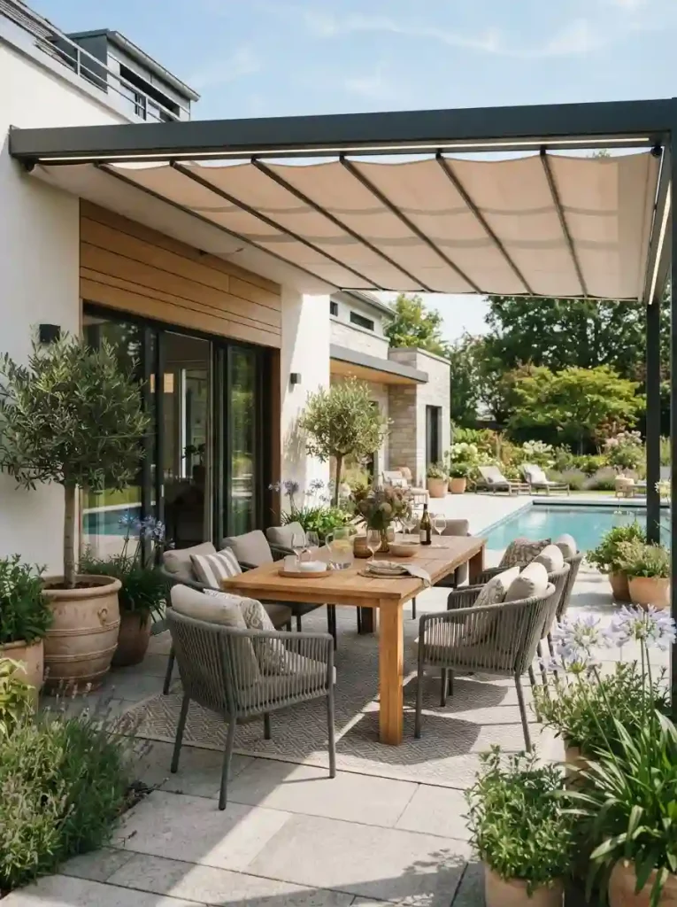 19. Install a retractable shade canopy
