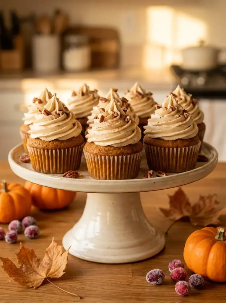 19. Pumpkin Spice Cupcakes With Maple Frosting