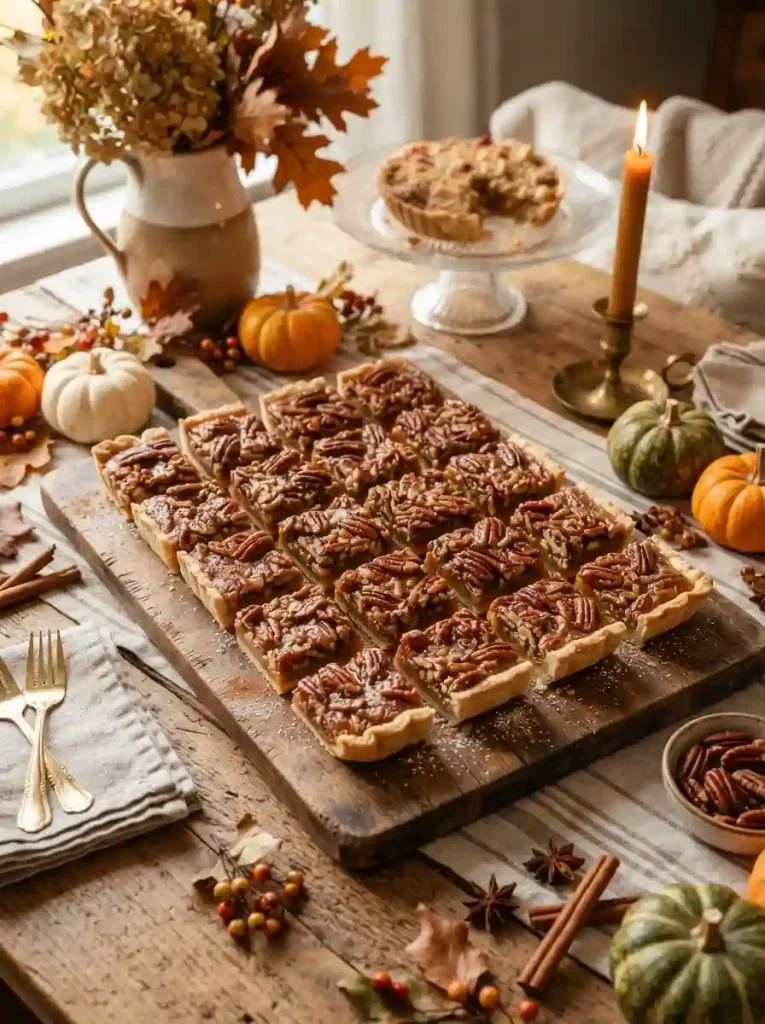19. Pumpkin Spice Pecan Pie Bars