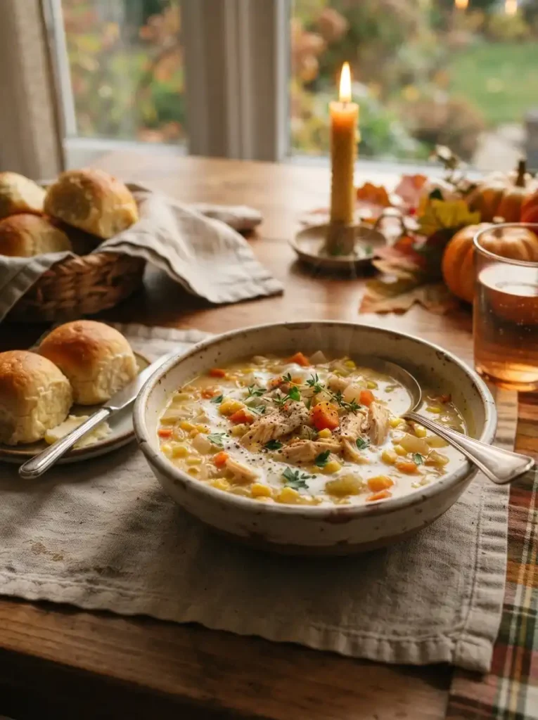 19. Quick Creamy Corn and Chicken Soup