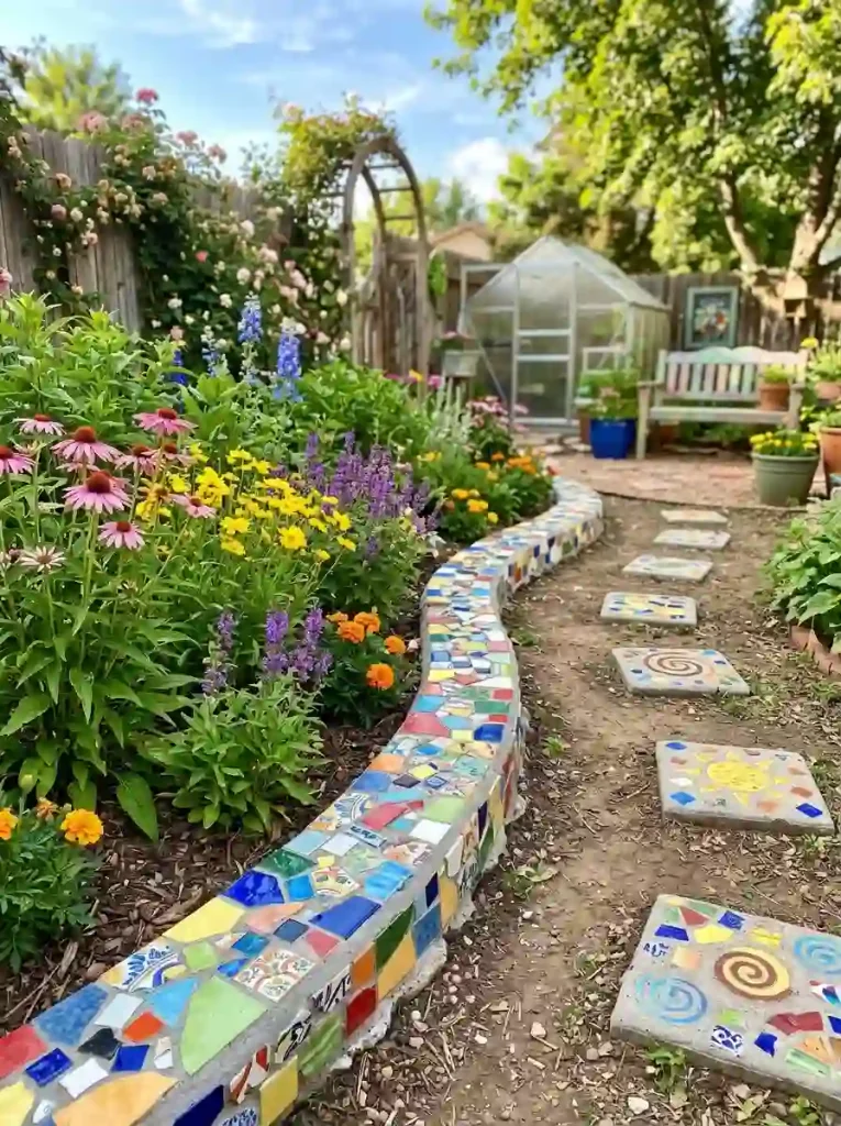 19. Recycled Ceramic Tile Border