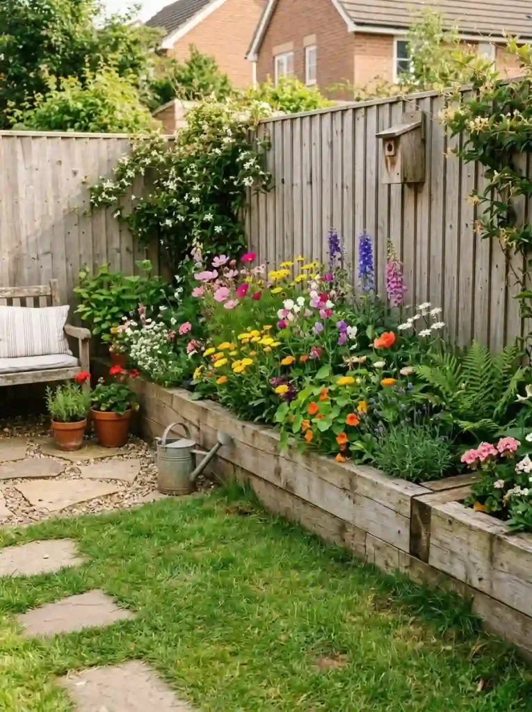 19. Recycled Timber Raised Beds for a Budget-Friendly Yard