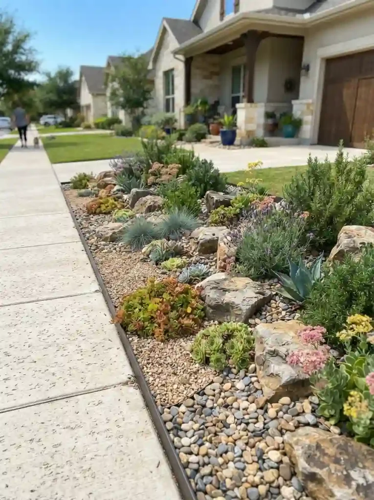 19. Replace a Grass Strip With a Rock Garden