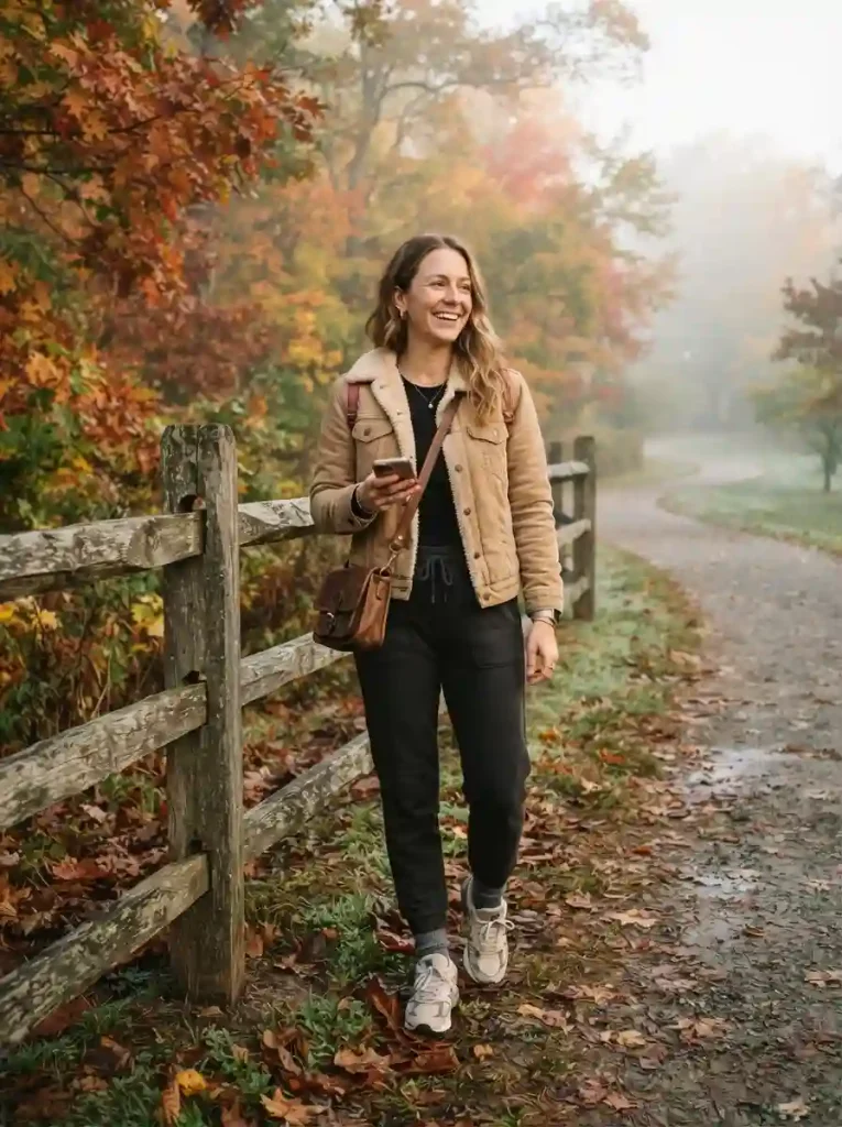 19. Sherpa-Lined Jacket with Joggers