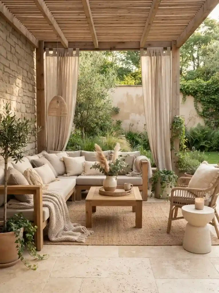 19. Style a Patio With a Monochromatic Palette