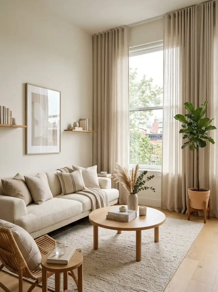 19. Tall Curtains To Emphasize Vertical Space