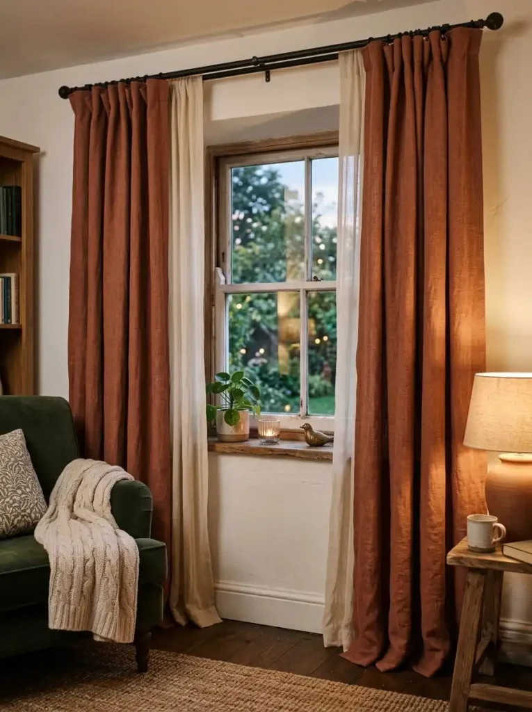19. Textured Curtains for Softness