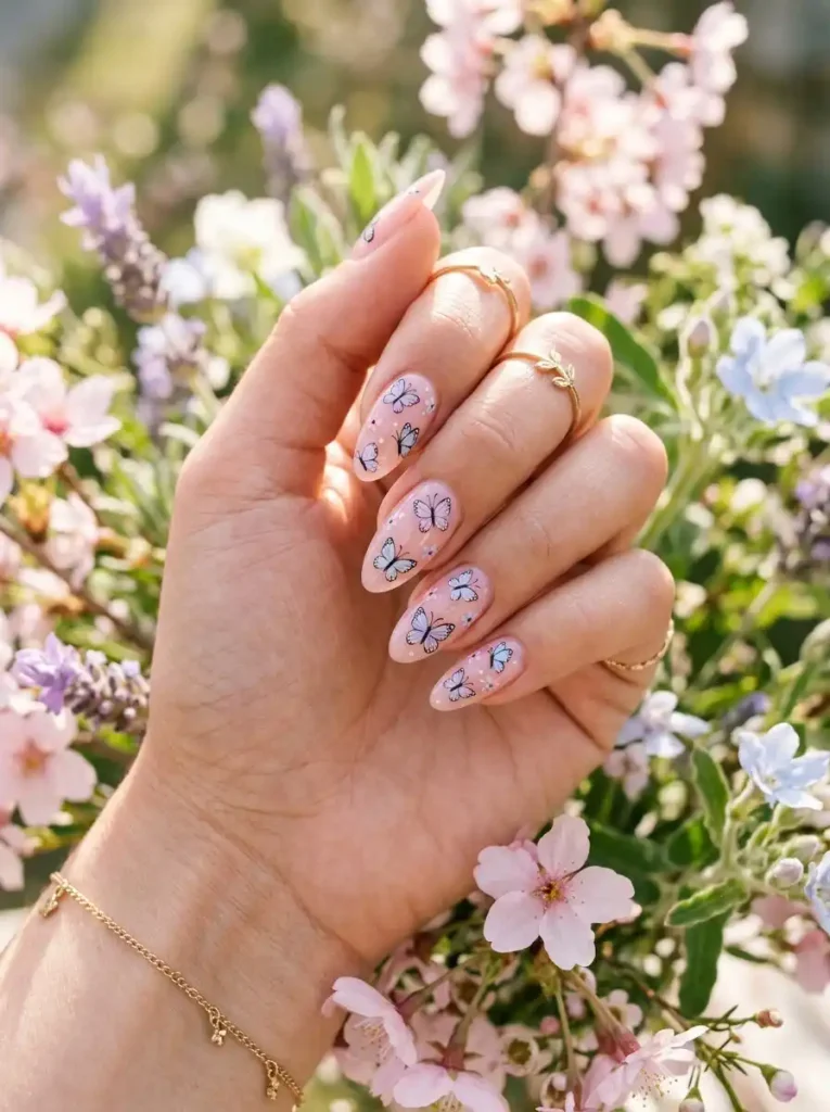 19. Tiny Butterfly Nails