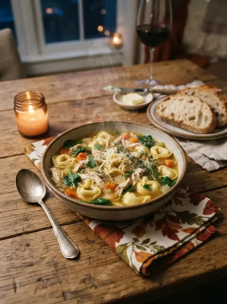 2. 30-Minute Chicken Tortellini Soup