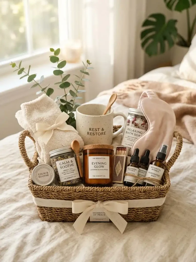 2. Cozy Self-Care Gift Basket