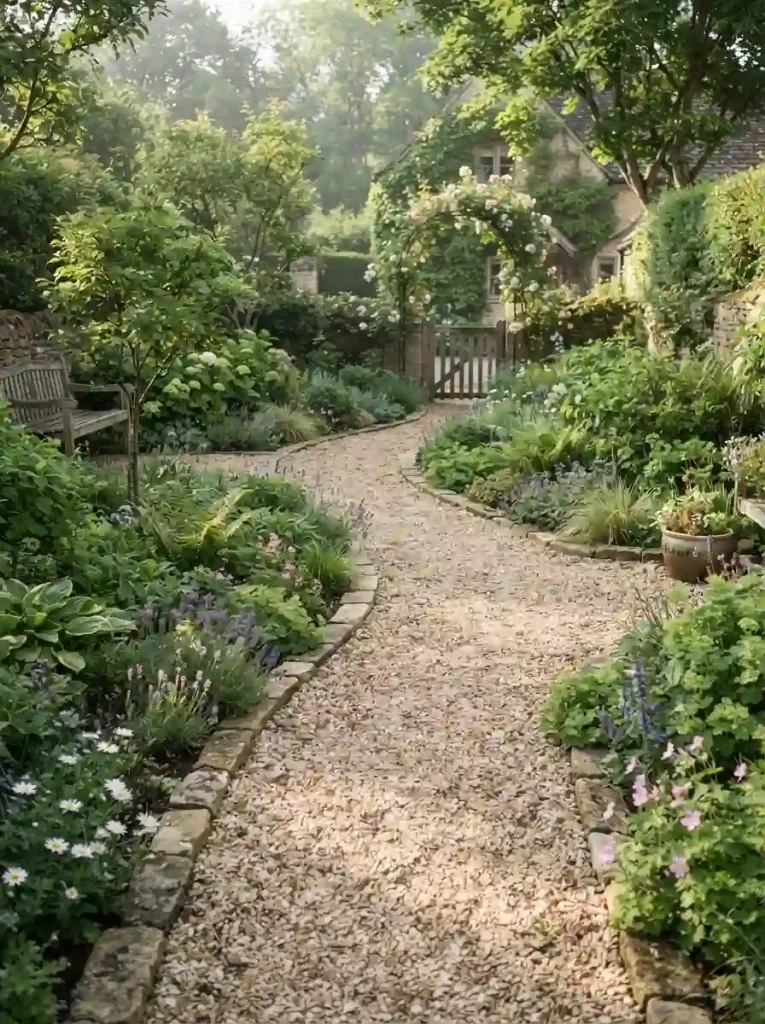 2. Curved Gravel Garden Path