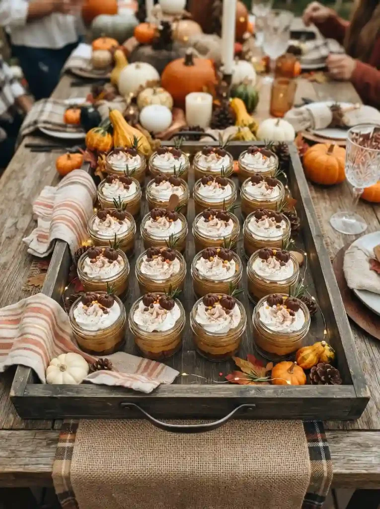 2. Mini Pumpkin Cheesecake Cup Display