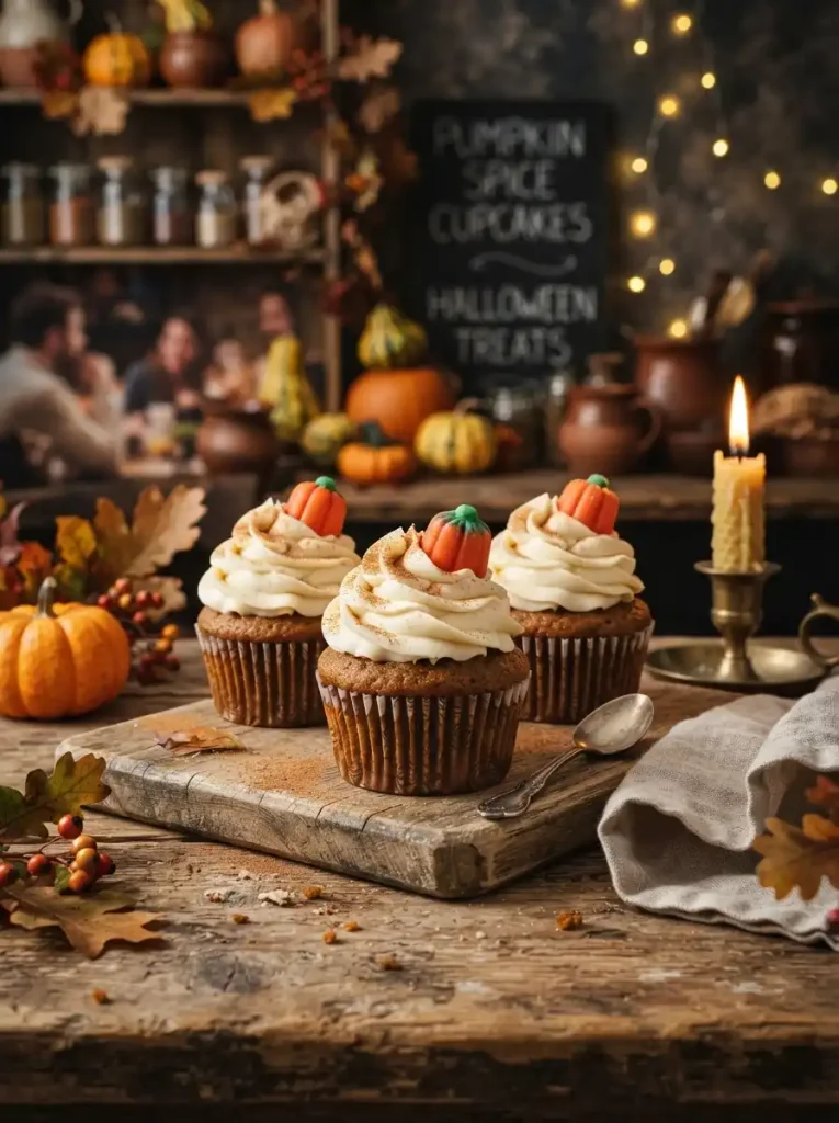 2. Pumpkin Spice Cupcakes with Cream Cheese Frosting