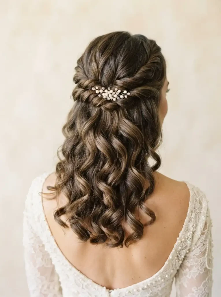 2. Twisted Half Up Style