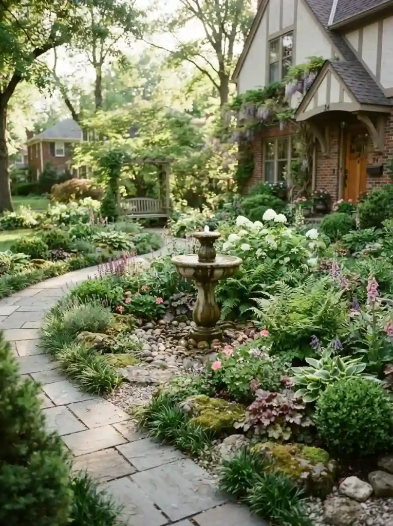 20. Add a Small Water Feature as a Focal Point