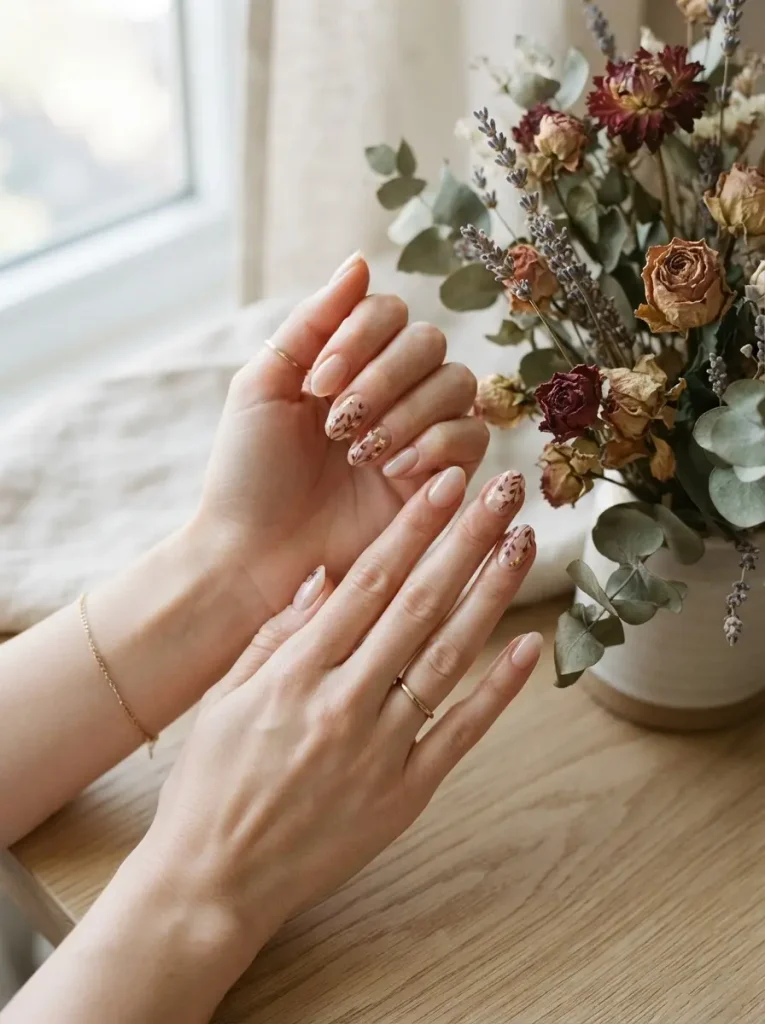 20. Burgundy Floral Details