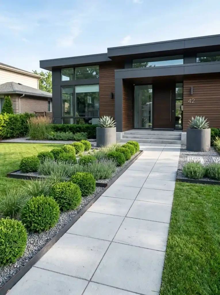 20. Create a Clean Modern Garden With Repeated Shapes