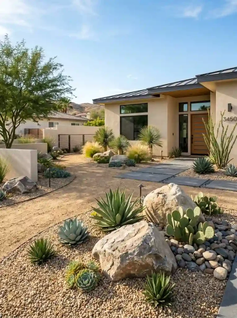 20. Create a Desert-Inspired Rock Garden