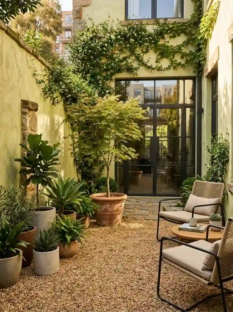 20. Create a Gravel Courtyard Garden
