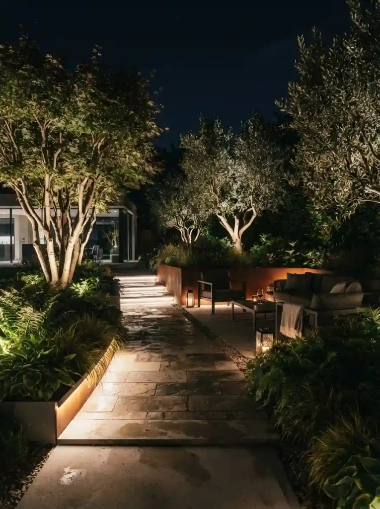 20. Finish the Garden With Layered Lighting