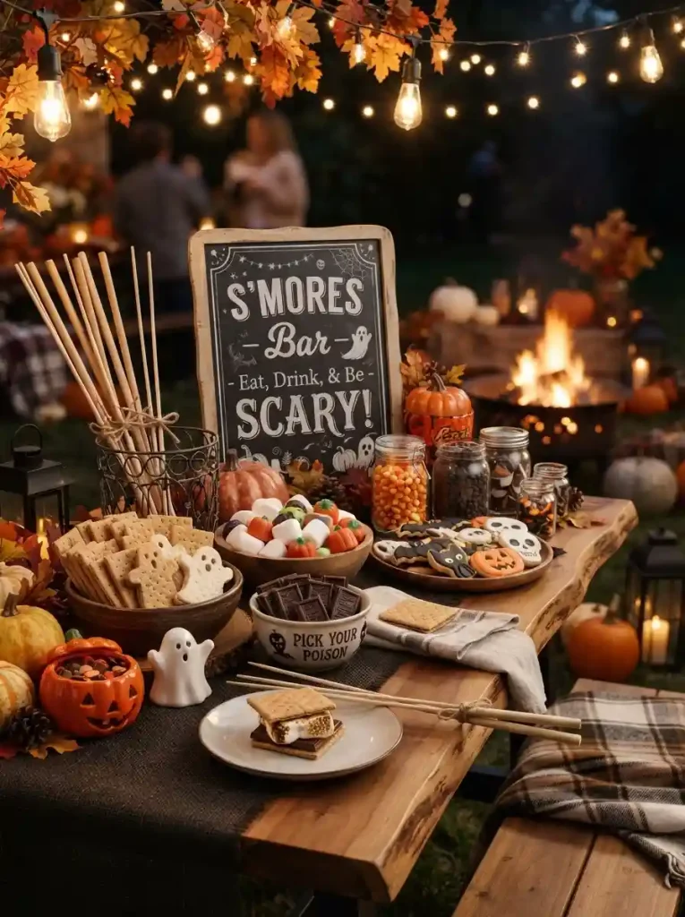 20. Halloween S’mores Dessert Station