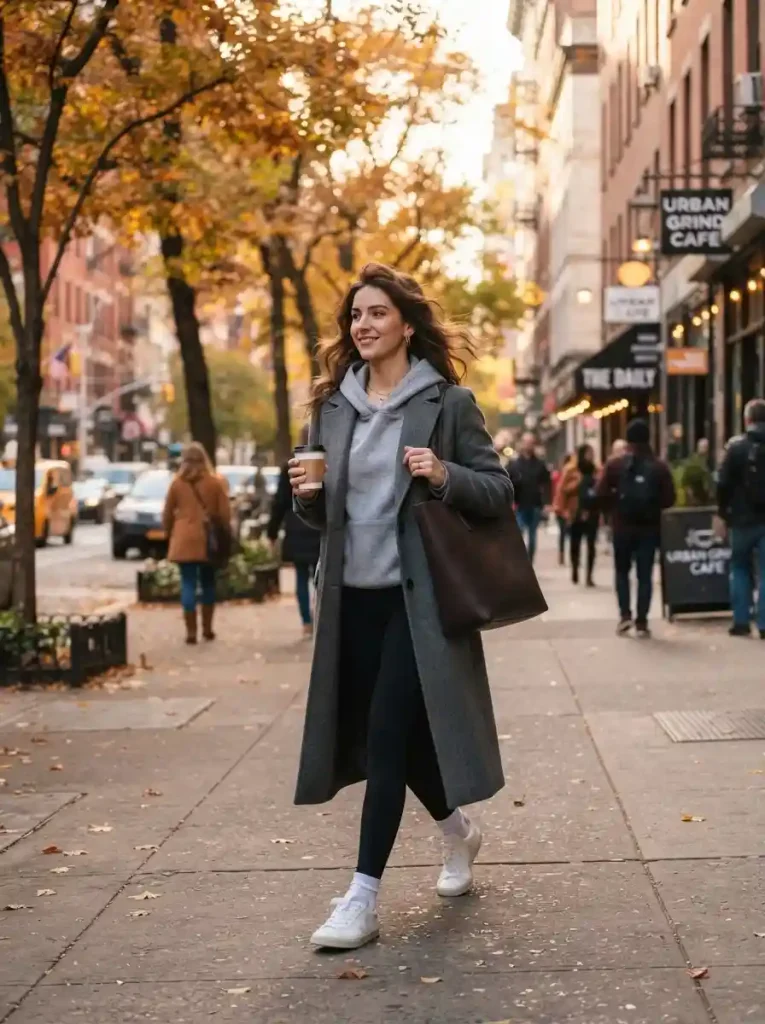 20. Hoodie under a Wool Coat