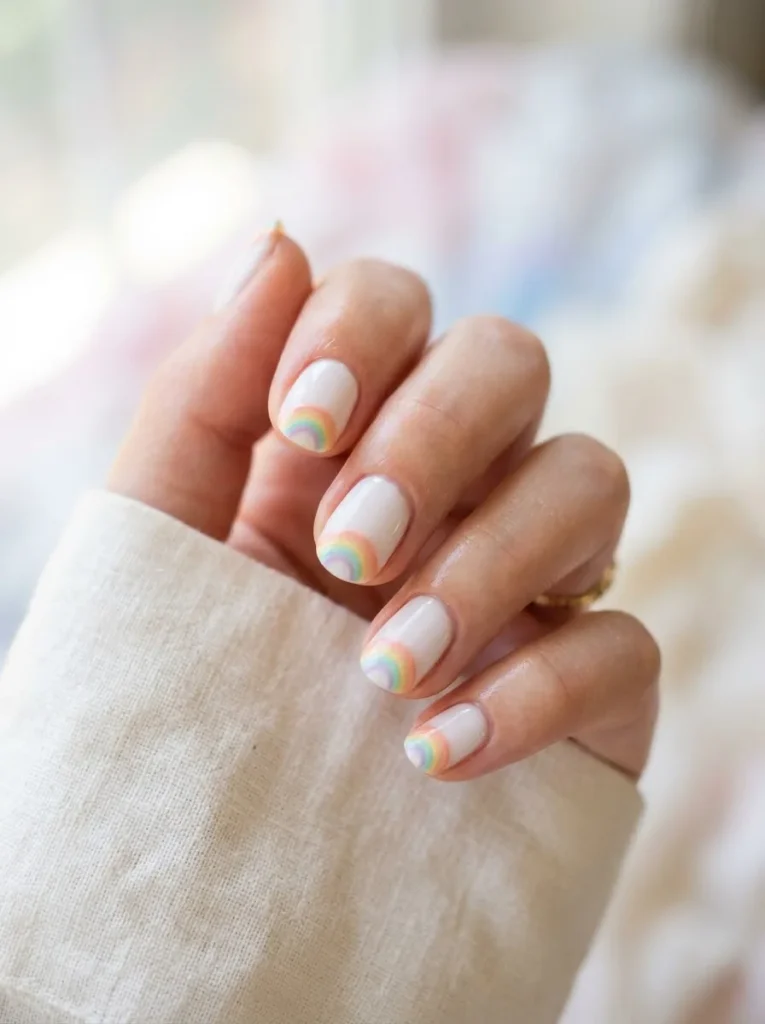 20. Tiny Rainbow Nails