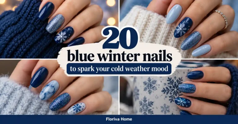 Blue Winter Nails to Spark Your Cold Weather Mood