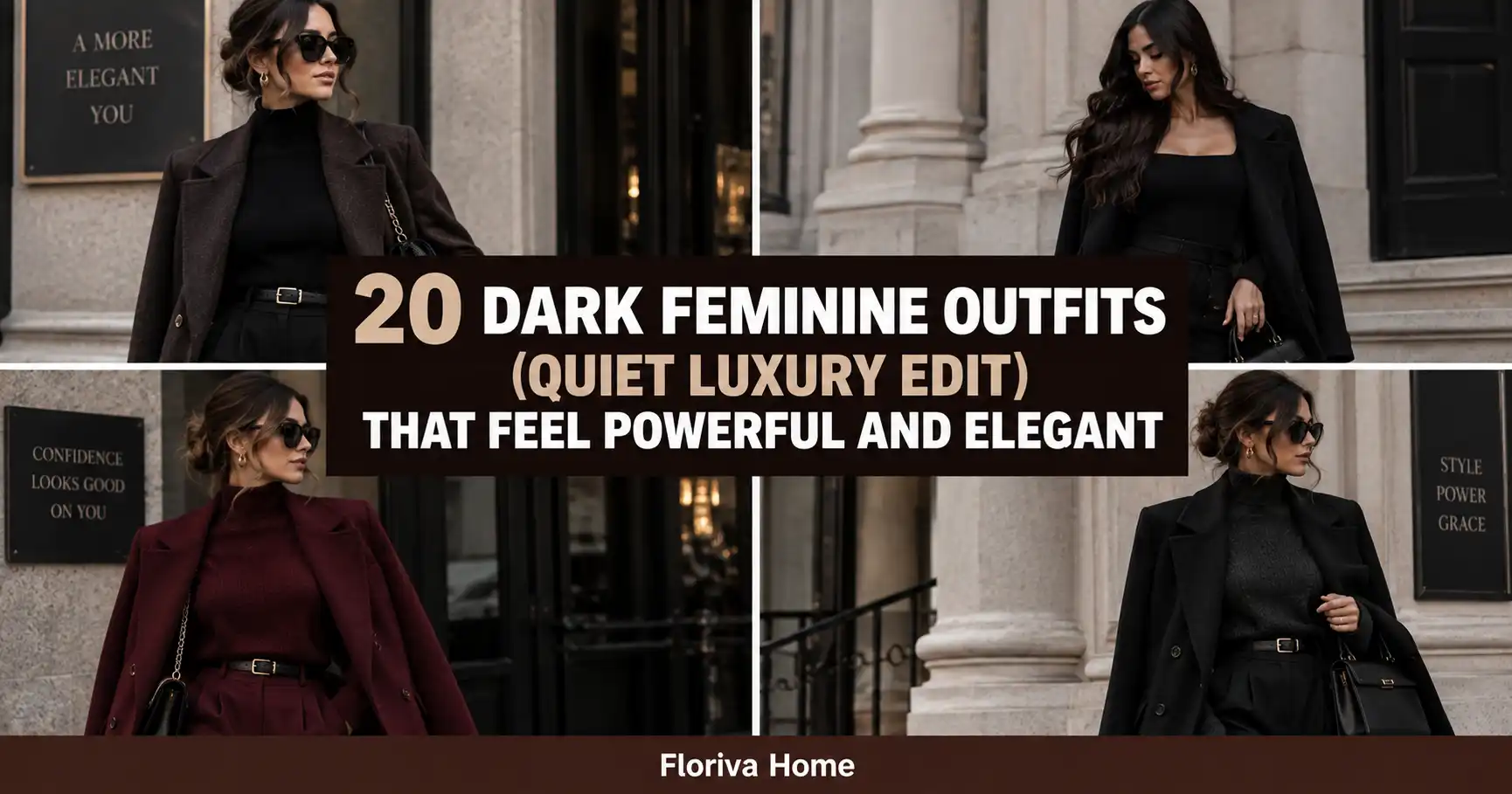 Dark Feminine Outfits (Quiet Luxury Edit) That Feel Powerful and Elegant