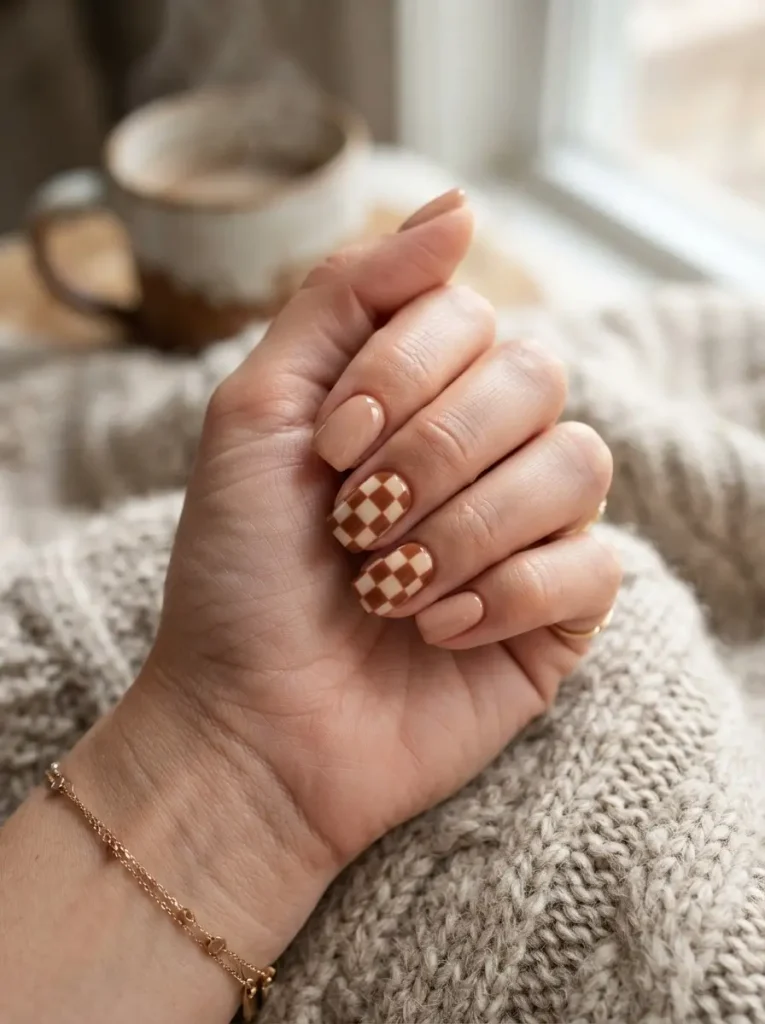21. Cinnamon and Cream Checkerboard