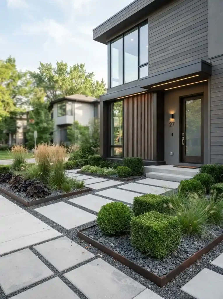 21. Create a polished modern front yard