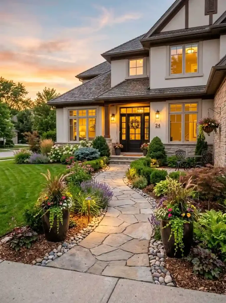 21. Finish the Garden With a Welcoming Front-Door Focal Point