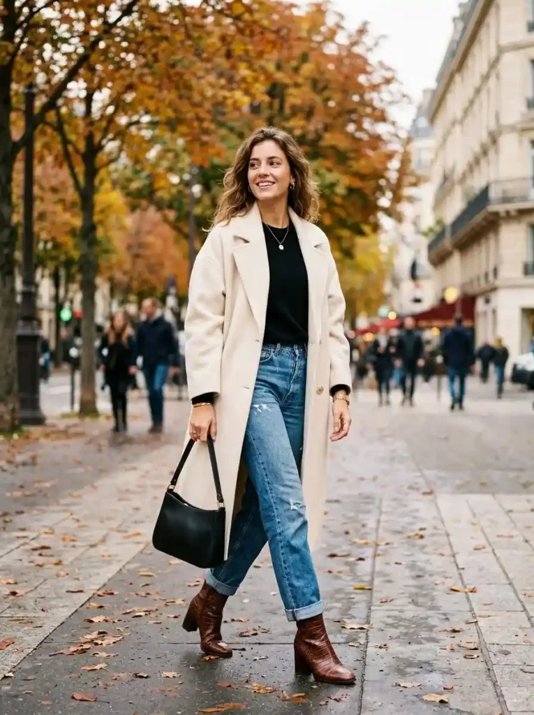 21. Relaxed Jeans with Statement Ankle Boots