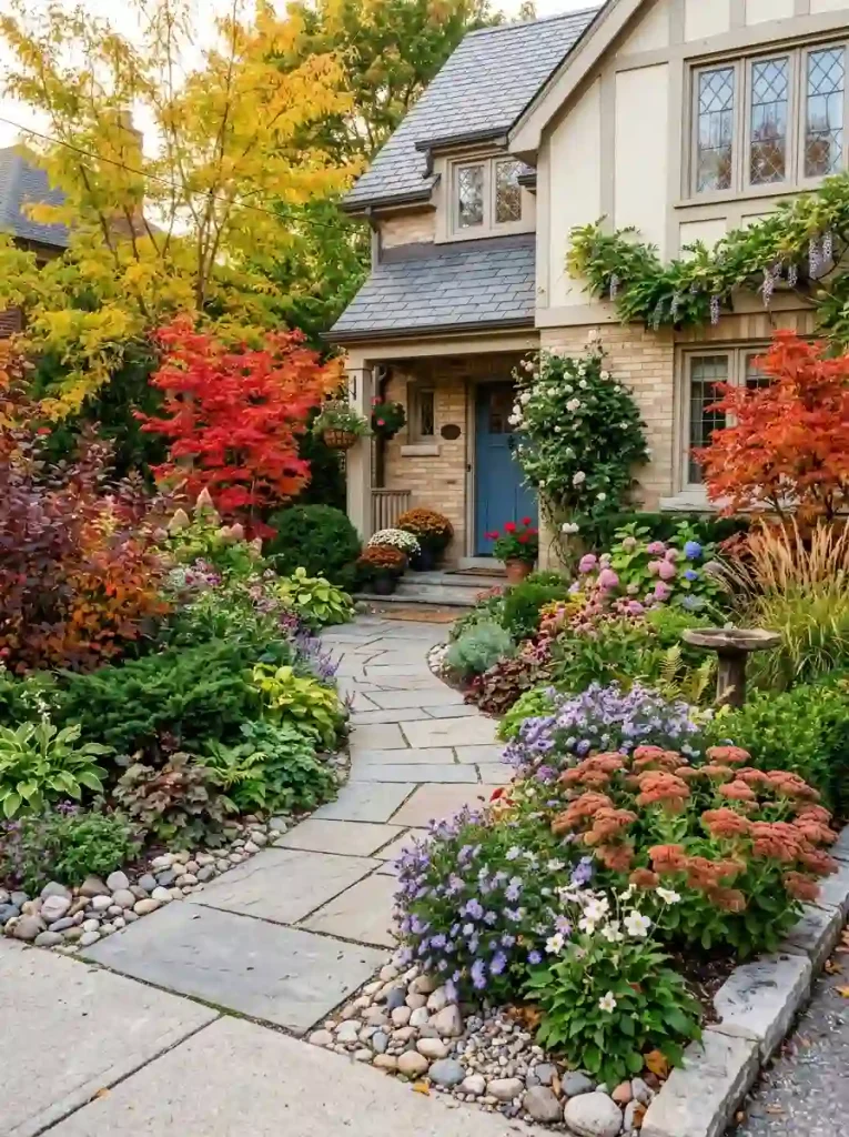 21. Seasonal Front Yard Color