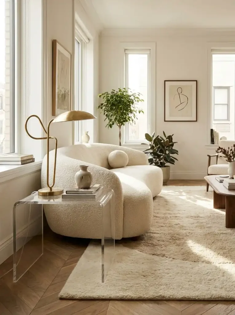 21. Use a Glass or Acrylic Accent Table