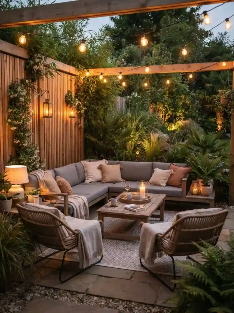 21. Use a privacy screen to make gatherings feel secluded