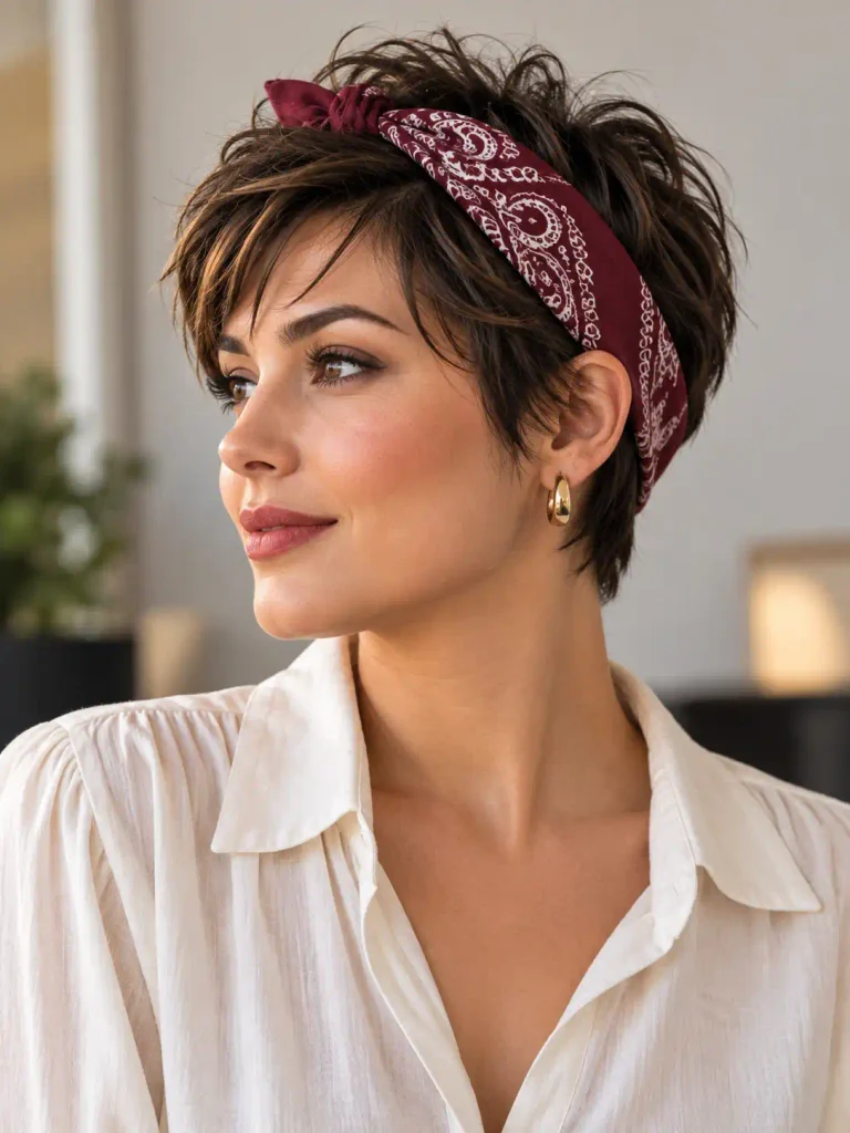22. Bandana Around a Short Pixie