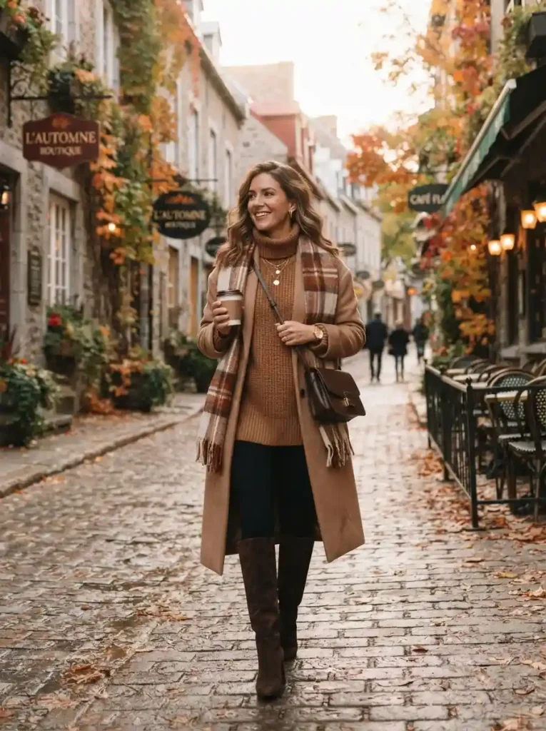 22. Oversized Sweater with Leggings and Tall Boots
