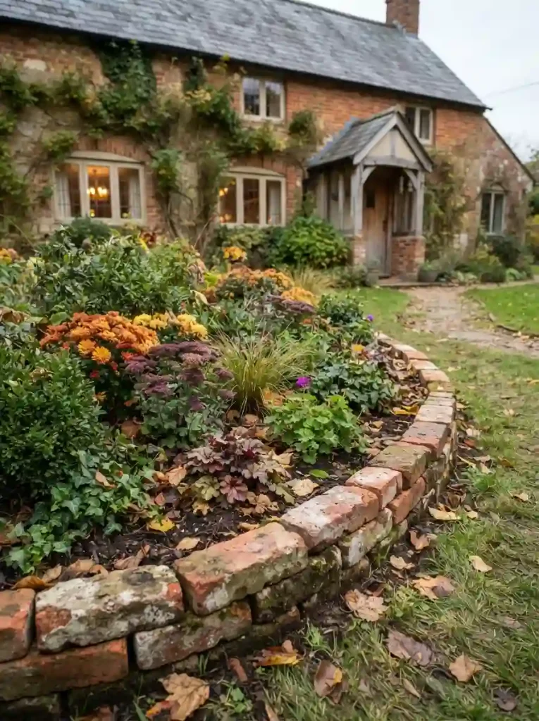 22. Reuse Bricks for a Rustic Garden Border