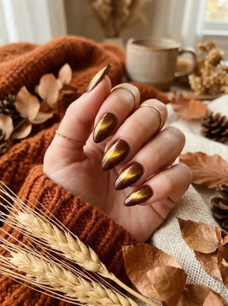 23. Burnished Bronze Cat Eye Nails