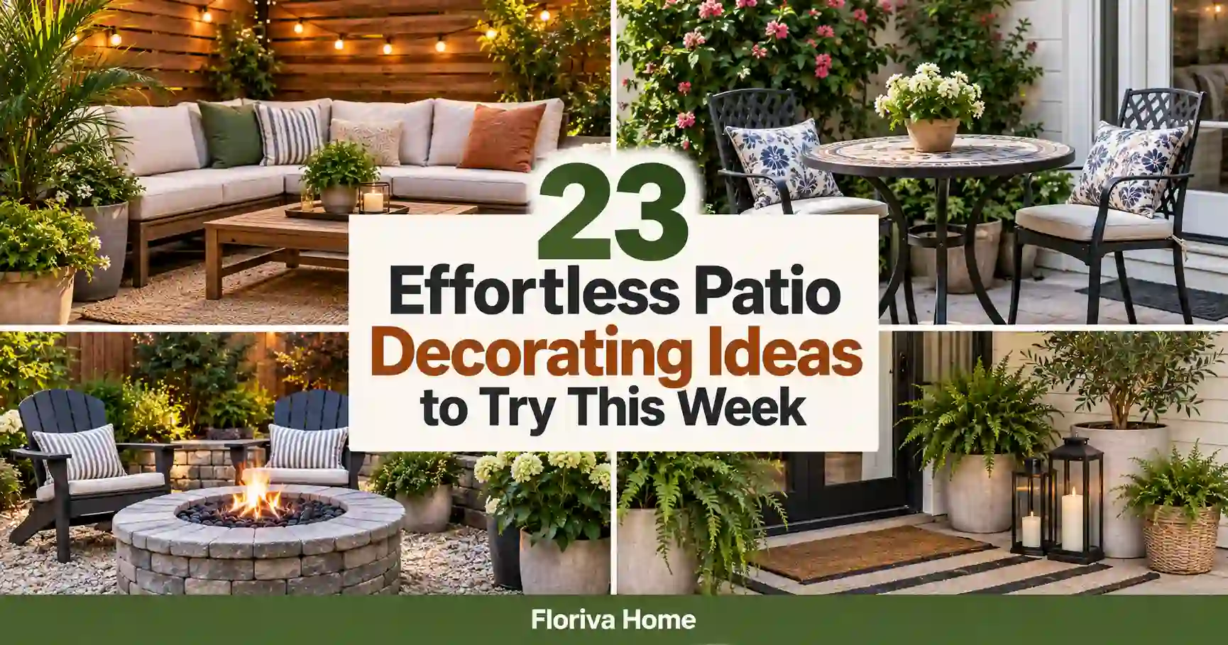 Effortless Patio Decorating Ideas to Try This Week