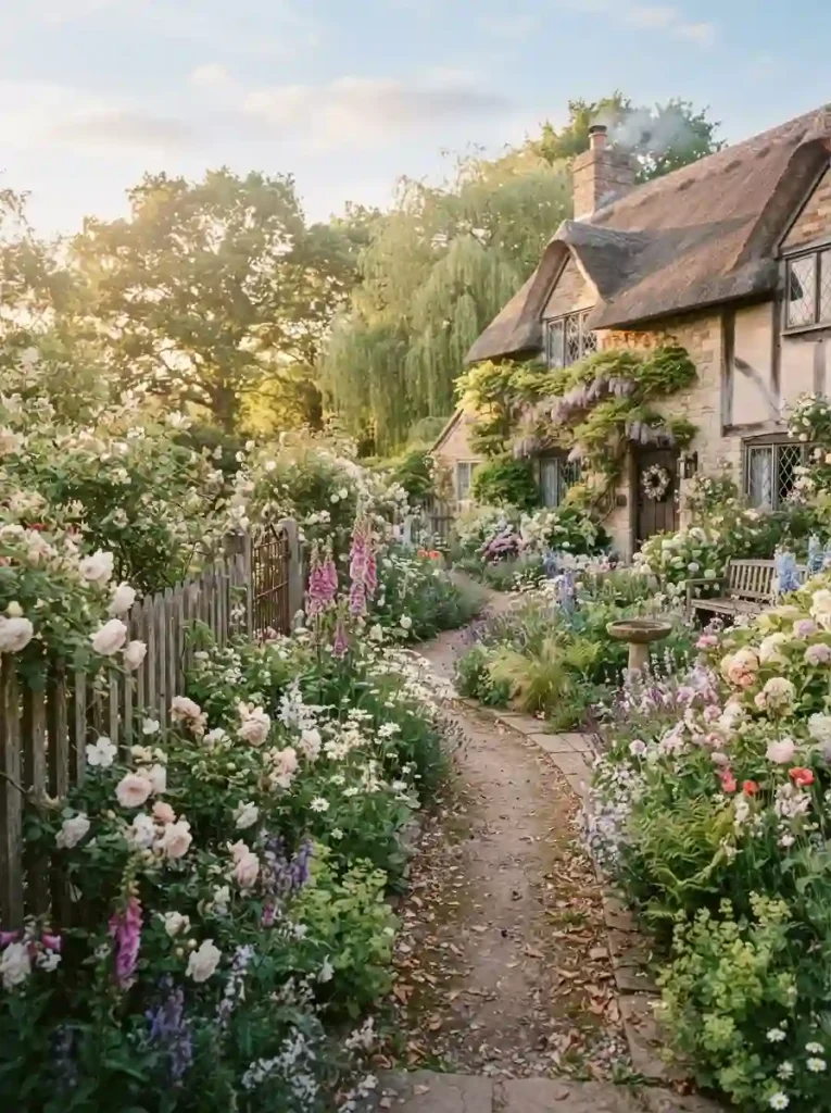 3. Add a Charming Cottage-Style Flower Garden