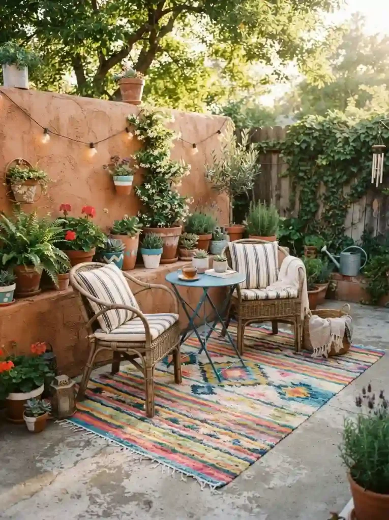 3. Add a DIY Outdoor Rug