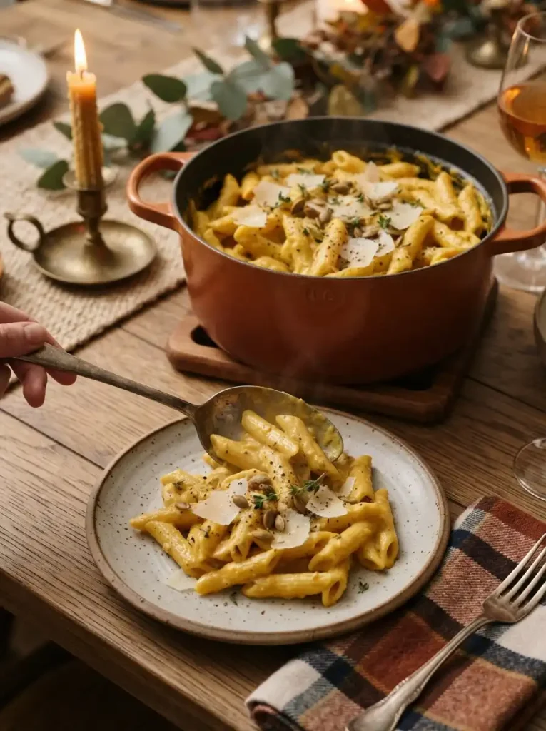 3. Creamy Pumpkin Parmesan Pasta