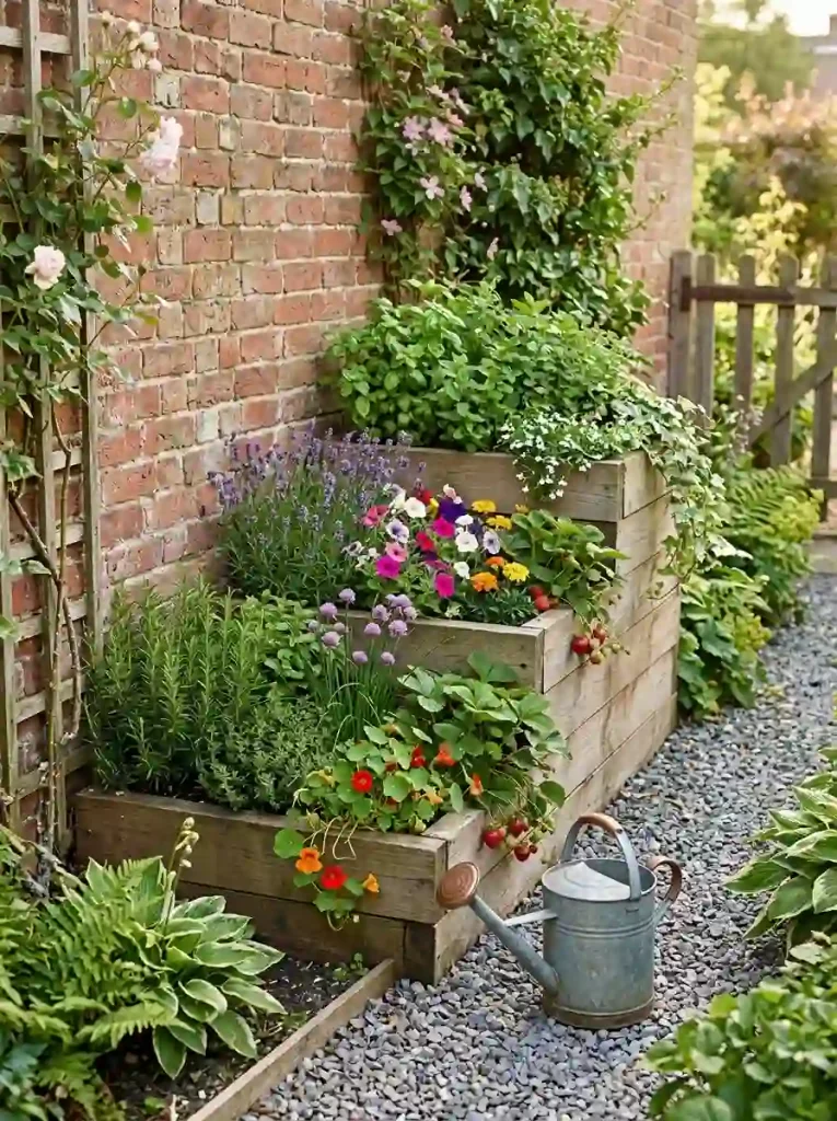 3. Layer Plants With Tiered Planters